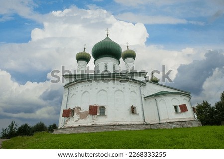 Beautiful church in old Ladoga, Russia