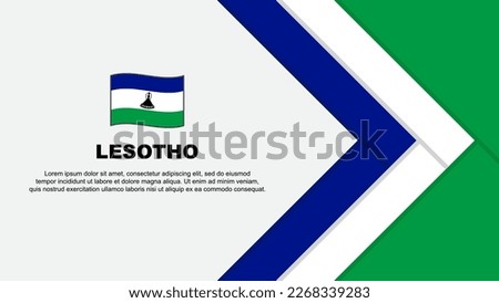 Lesotho Flag Abstract Background Design Template. Lesotho Independence Day Banner Cartoon Vector Illustration. Lesotho Cartoon