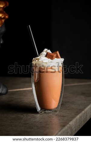 chocolate cocktail with whipped cream