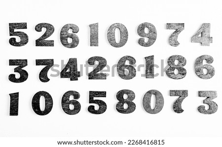 Colorful wooden numbers background. Numbers texture abstraction. Global economy crisis concept. Finance data pattern.