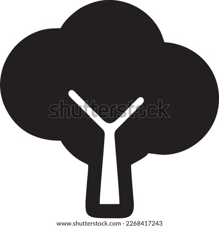 tree icon symbol image vector, illustration of the tree botany in black image. EPS 10