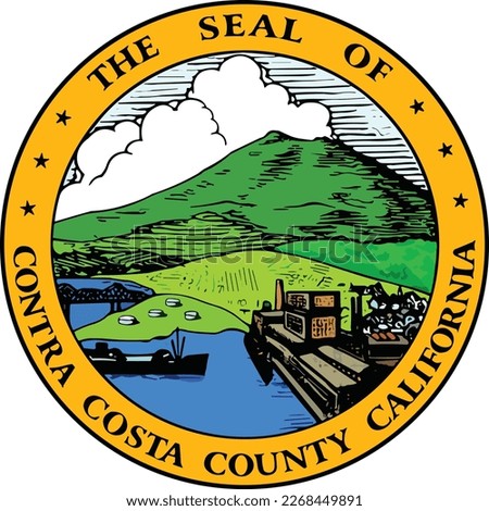 SEAL OF CONTRA COSTA COUNTY CALIFORNIA USA Royalty-Free Stock Photo #2268449891