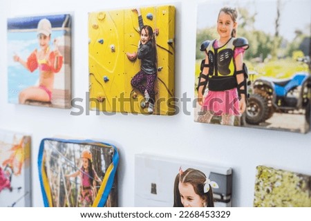canvas photo girls with medals in the children's room