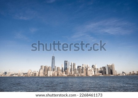 View of Manhattan from yhe Ellis Island in New York