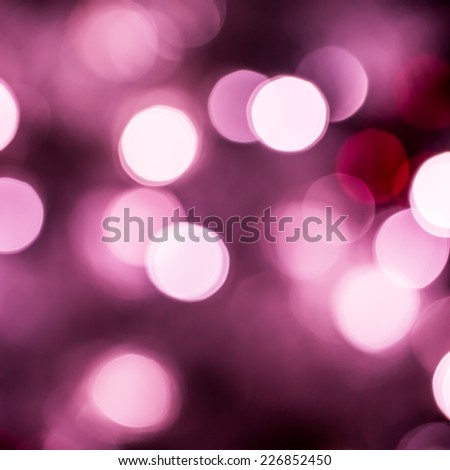 Bokeh light background. Purple filter.