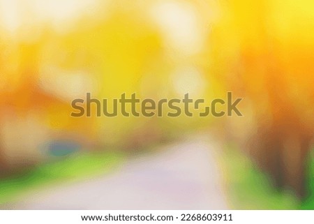City lawn view. Green nature in spring eco garden. Summer abstract blur background. Urban trees leaves Light blurry out focus bokeh. Soft plant. Sunny sky foliage park grass Bright color sun day image Royalty-Free Stock Photo #2268603911