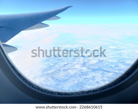 Picture captured from airplane beautiful sky