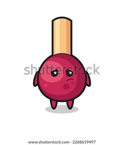 the lazy gesture of matches cartoon character , cute style design for t shirt, sticker, logo element