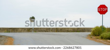 empty road with stop sign