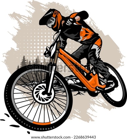 mountain bike design logo  symbol vector