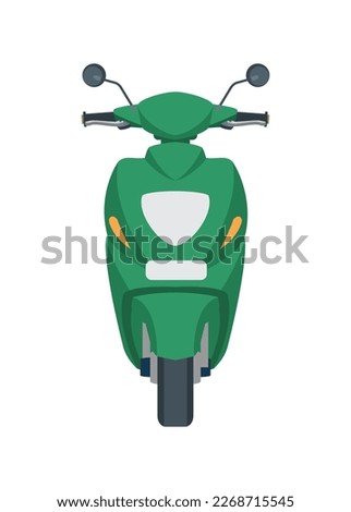 Motorcycle. Automatic motorcycle. Simple flat illustration.