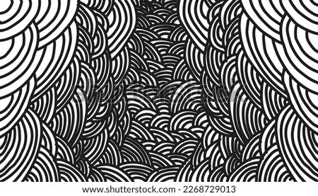 Seamless pattern background illustration of doodles and curls. Perfect for website wallpapers, posters, invitation cards, book covers