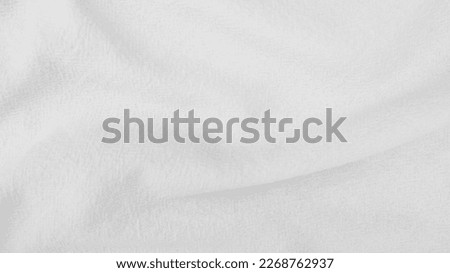 Organic Fabric cotton backdrop White linen canvas crumpled natural cotton fabric Natural handmade linen top view background  organic Eco textiles White Fabric linen cotton texture Royalty-Free Stock Photo #2268762937