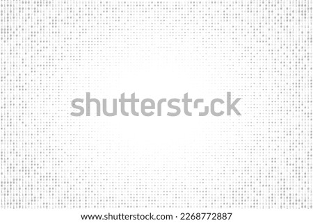 Gray digital data matrix of binary code numbers isolated on a white background with a copy text space in the middle. Technology, coding, or big data concept. Vector illustration Royalty-Free Stock Photo #2268772887