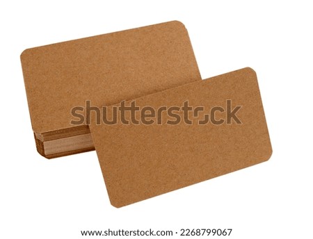 Stack business card on white background