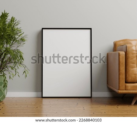 Realistic Black Frame Mockup - Perfect for Showcasing Your Art and Photography, Stylish Black Frame Mockup, High-Quality Frame Mockup. 3D Render.
