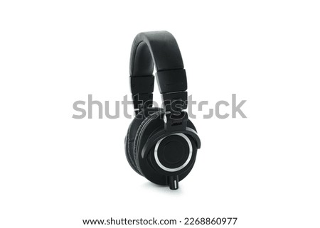Modern headphones isolated on a white background