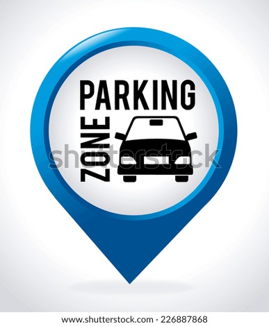 Parking design over white background, vector illustration