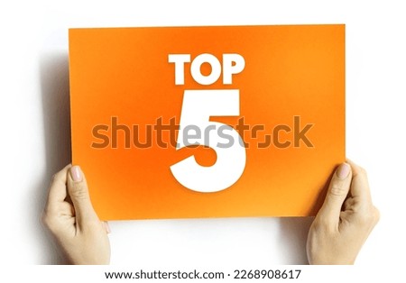Top 5 text quote, concept background Royalty-Free Stock Photo #2268908617