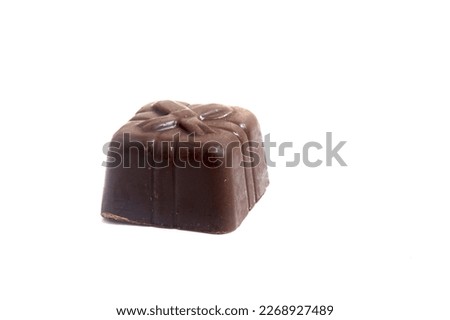 Waffle chocolate bar, insulated on a white background, waffles in glaze,