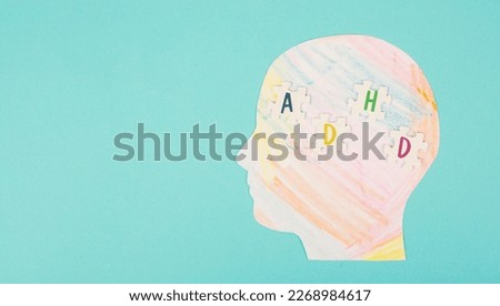 ADHD, attention deficit hyperactivity disorder, mental health, colored paper
 Royalty-Free Stock Photo #2268984617