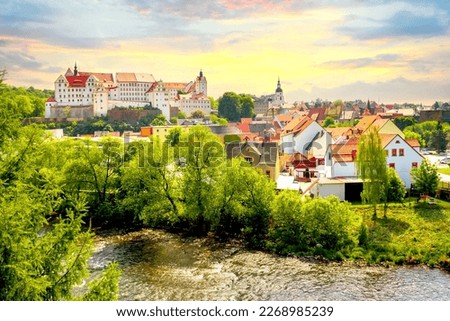 View over Colditz, Saxony, Germany 