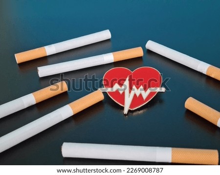 Heart and cigarettes and smoking and cardiovascular disease. Quit smoking