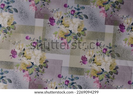 colorful textile fabric pattern texture abstract seamless background flower