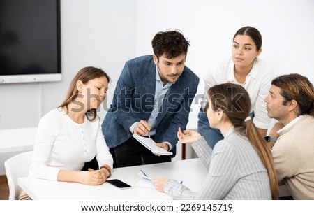 College students in study group preparing for test together