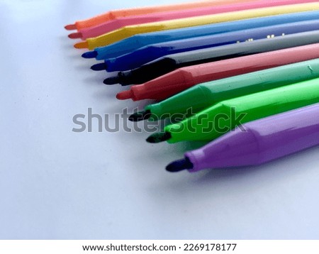 Colourful artline pen for drawing 