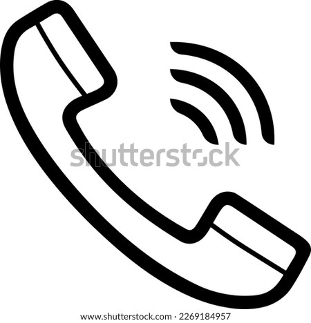 Phone vector icon as communication, support and contact data concept