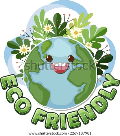 Eco friendly logo banner vector illustration