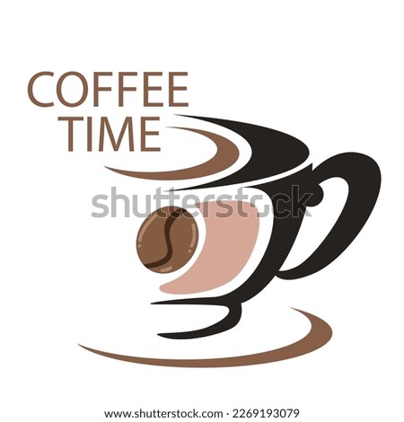 logo art texture coffee time 