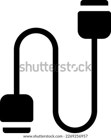 cable Vector illustration on a transparent background. Premium quality symmbols. Glyphs vector icons for concept and graphic design. 
