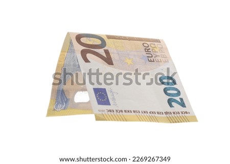 200 Euro Banknote Ceiling Isolated  