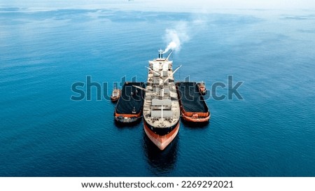 Mothervessel Coal Vessel Assisting Stevedoring Barge Tug Royalty-Free Stock Photo #2269292021