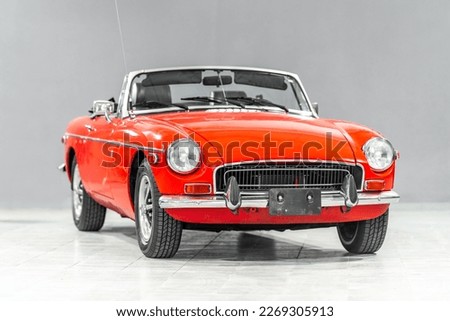 red historically cabriolet car, background and wallpaper Royalty-Free Stock Photo #2269305913