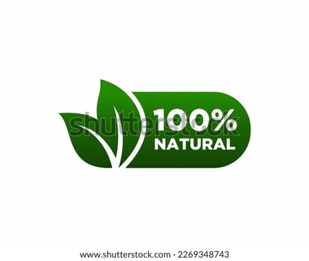 100 percent natural label sticker badge Vector, 100% organic vector, 100% natural stamp vector Royalty-Free Stock Photo #2269348743