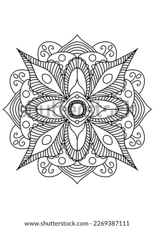 Mandala abstrack for adult coloring book page