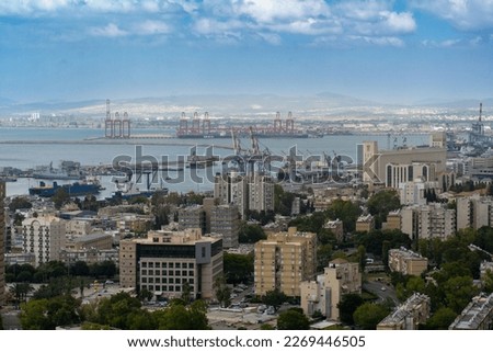 Haifa is known for its majestic views of the Mediterranean Sea. Royalty-Free Stock Photo #2269446505