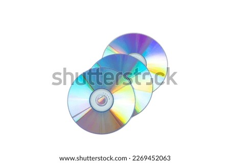 DVDs discs isolated on white background Royalty-Free Stock Photo #2269452063