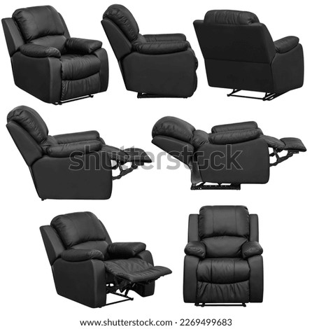 Recliner armchair. Isolated from the background. In different angles. Interior element Royalty-Free Stock Photo #2269499683
