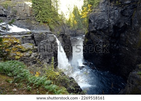 Elk Falls Provincial Park on the Campbell River - Vancouver Island, Canada Royalty-Free Stock Photo #2269518161