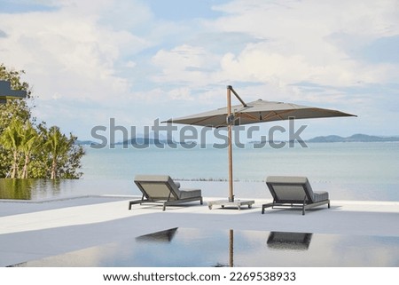 outdoor swimming pool sun loungers
