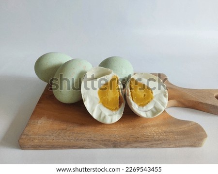 "Telur asin" Salted egg is a general term for egg-based dishes that are preserved by salting. Most salted eggs are duck eggs