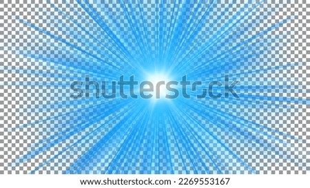 Blue Light Shining on White Transparent Pattern, PNG Ready , Vector Illustration