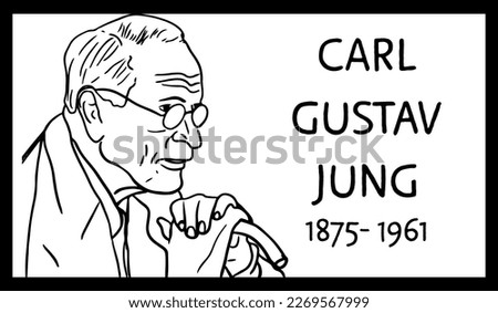 Carl Gustav Jung portrait sketch drawing