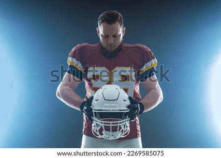 American football player. Game day.