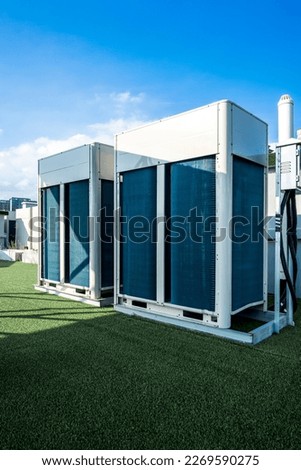 Modern commercial air conditioner outdoor unit