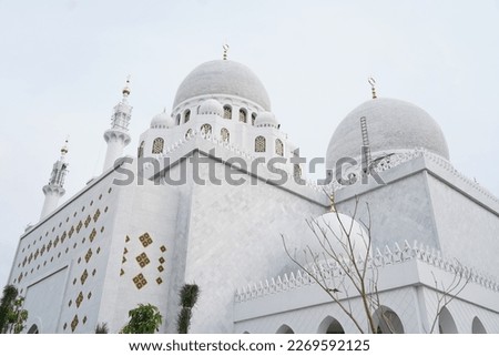 The biggest, Sheikh Zayed Grand Mosque, at Solo city, Central Java, Indonesia Royalty-Free Stock Photo #2269592125